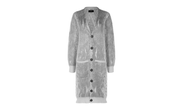 Snakeskin Print Oversized Cardigan Sweater Wmsn 
