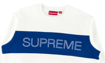 Zig Zag Stitch Panel Crewneck 
