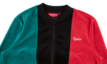 Velour Zip Up Sweatshirt 