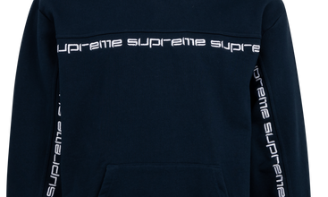 Text Stripe Hooded Sweatshirt 