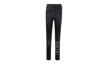 WATERCOLOR LOGO JEAN Aged Straight-Fit Jeans 