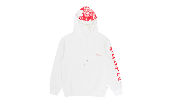 FRENCH TERRY PO HOODY GOTHIC WORDMARK S BRILLIANT WHITE "White"
