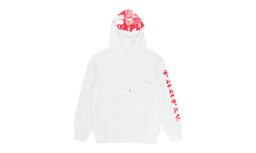 FRENCH TERRY PO HOODY GOTHIC WORDMARK S BRILLIANT WHITE 