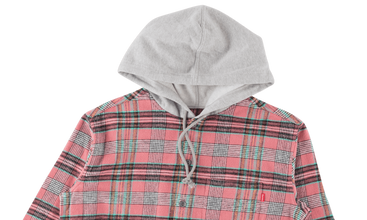 Hooded Plaid Flannel Shirt 