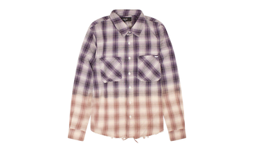 Ombre Lurex Plaid Shirt 