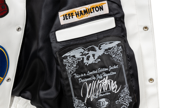 NBA Collage Vegan Leather Jacket