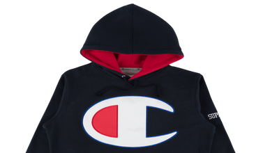 Champion Satin Logo Hooded Sweatshirt 