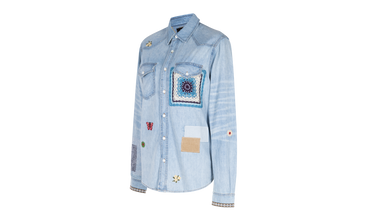Crochet And Patch Denim Shirt 