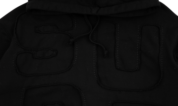 Cutout Letter Hoodie 