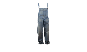 Blue Topstitch Overalls 