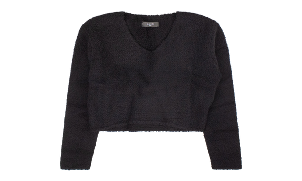 Cropped Boucle Sweater "Black"