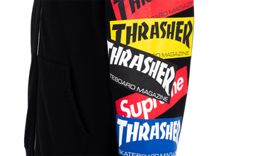 Thrasher Multi Logo Zip Up Hoo 