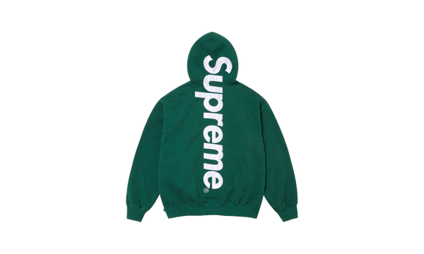 SATIN APPLIQUÉ HOODED SWEATSHIRT "FW 24 - Green"