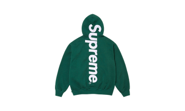 SATIN APPLIQUÉ HOODED SWEATSHIRT 