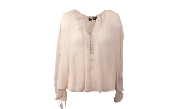 Crinkle Chiffon Blouse "Nude"