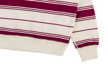 Striped Hooded Crewneck