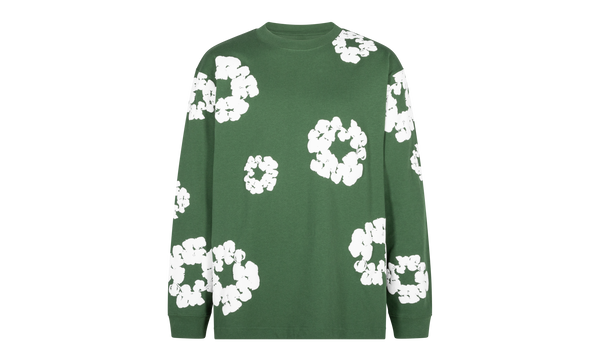 Long Sleeve Cotton Wreath Tee "Green"