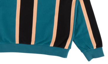 Vertical Striped Pique Crewneck 