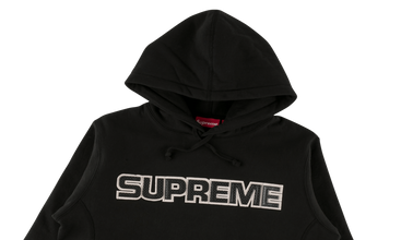 Perforated Leather Hooded Sweatshirt 