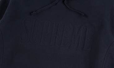 Embroidered Outline Hooded Sweatshirt