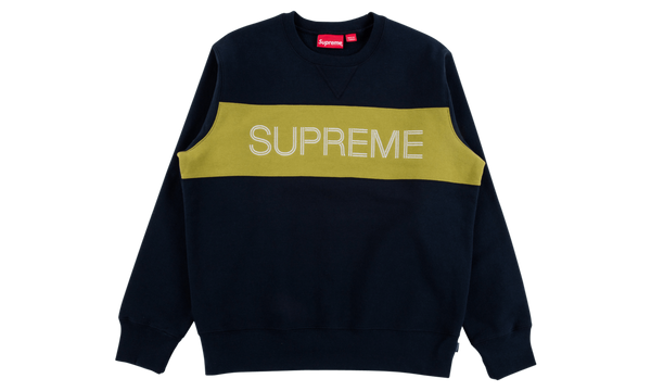 Zig Zag Stitch Panel Crewneck