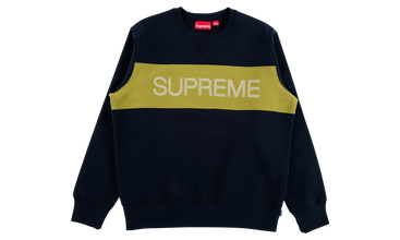 Zig Zag Stitch Panel Crewneck