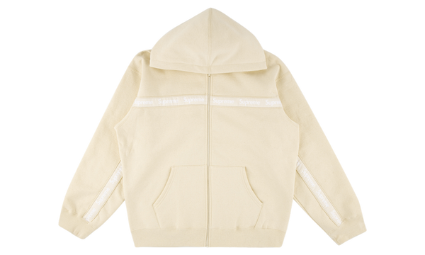 Text Stripe Zip Up Hoodie "FW 19"