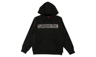 Perforated Leather Hooded Sweatshirt 