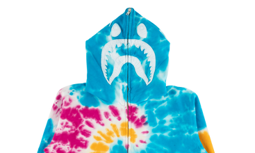Tie Dye Shark Wide Full Zip Hoodie