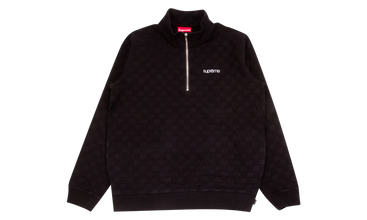 Herringbone Check Half Zip Pullover