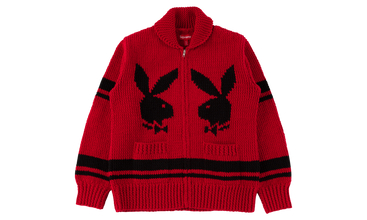 Playboy Shawl Collar Full Zip Sweater 