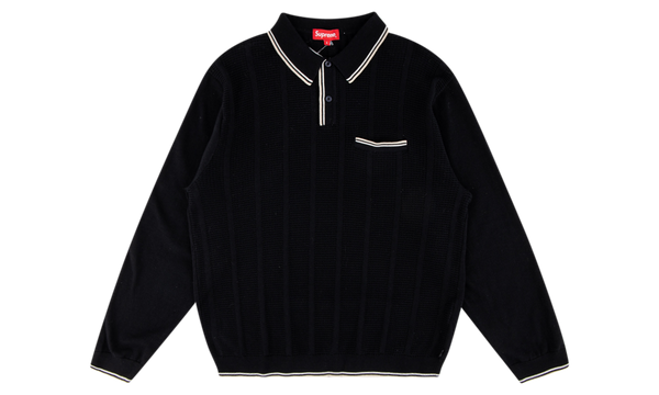 Stripe Rib LS Knit Polo "FW 19"