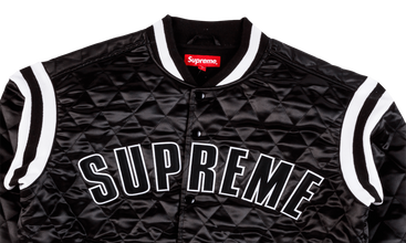 Quilted Satin Varsity Jacket 