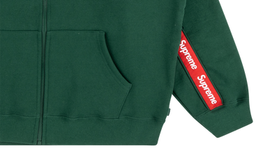 Text Stripe Zip Up Hoodie 