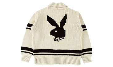 Playboy Shawl Collar Full Zip Sweater 