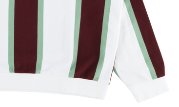 Vertical Striped Pique Crewneck 