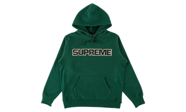 Perforated Leather Hooded Sweatshirt 