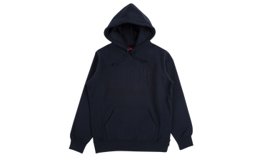 Embroidered Outline Hooded Sweatshirt