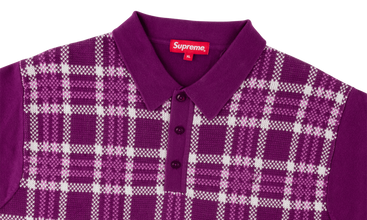 Plaid Knit Polo 