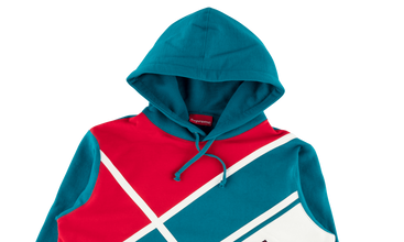 Diagonal Hooded Sweatshirt 