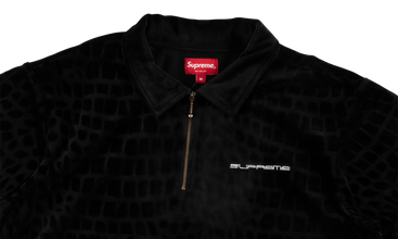 Croc Velour Zip Polo 