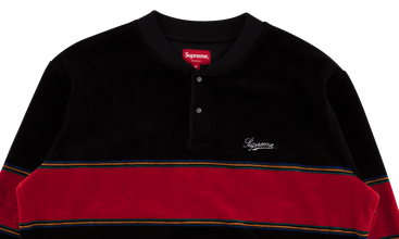 Velour Snap Henley 