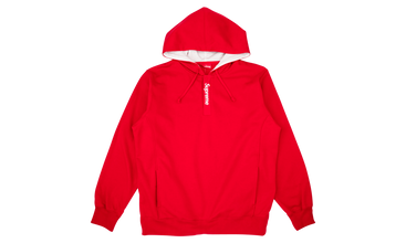 Contrast Placket Hooded Sweatshirt
