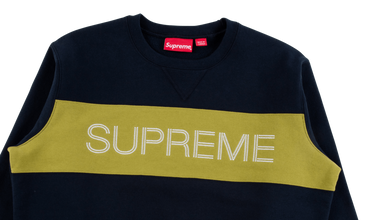 Zig Zag Stitch Panel Crewneck