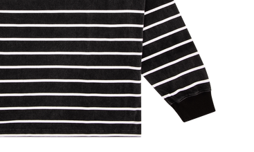 Printed Stripe Pique LS Top 