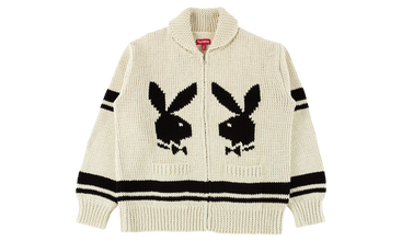 Playboy Shawl Collar Full Zip Sweater 