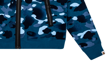 Gradation Camo Shark Mask Wide Zip Hoodie