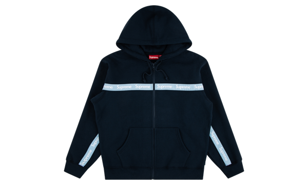 Text Stripe Zip Up Hoodie "FW 19"