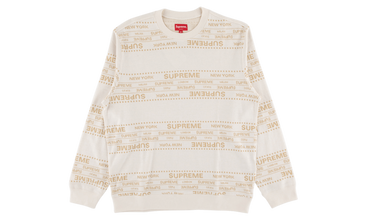 Metallic Jacquard Crewneck 