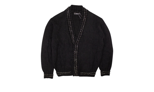 Embellished Mohair Cardigan "Black"